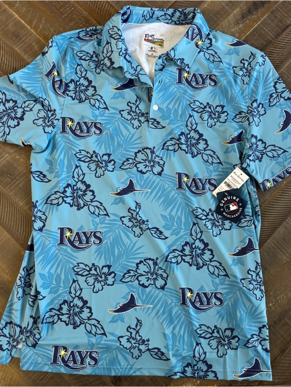 Reyn Spooner Tampa Bay Rays Hawaiian Polo Medium